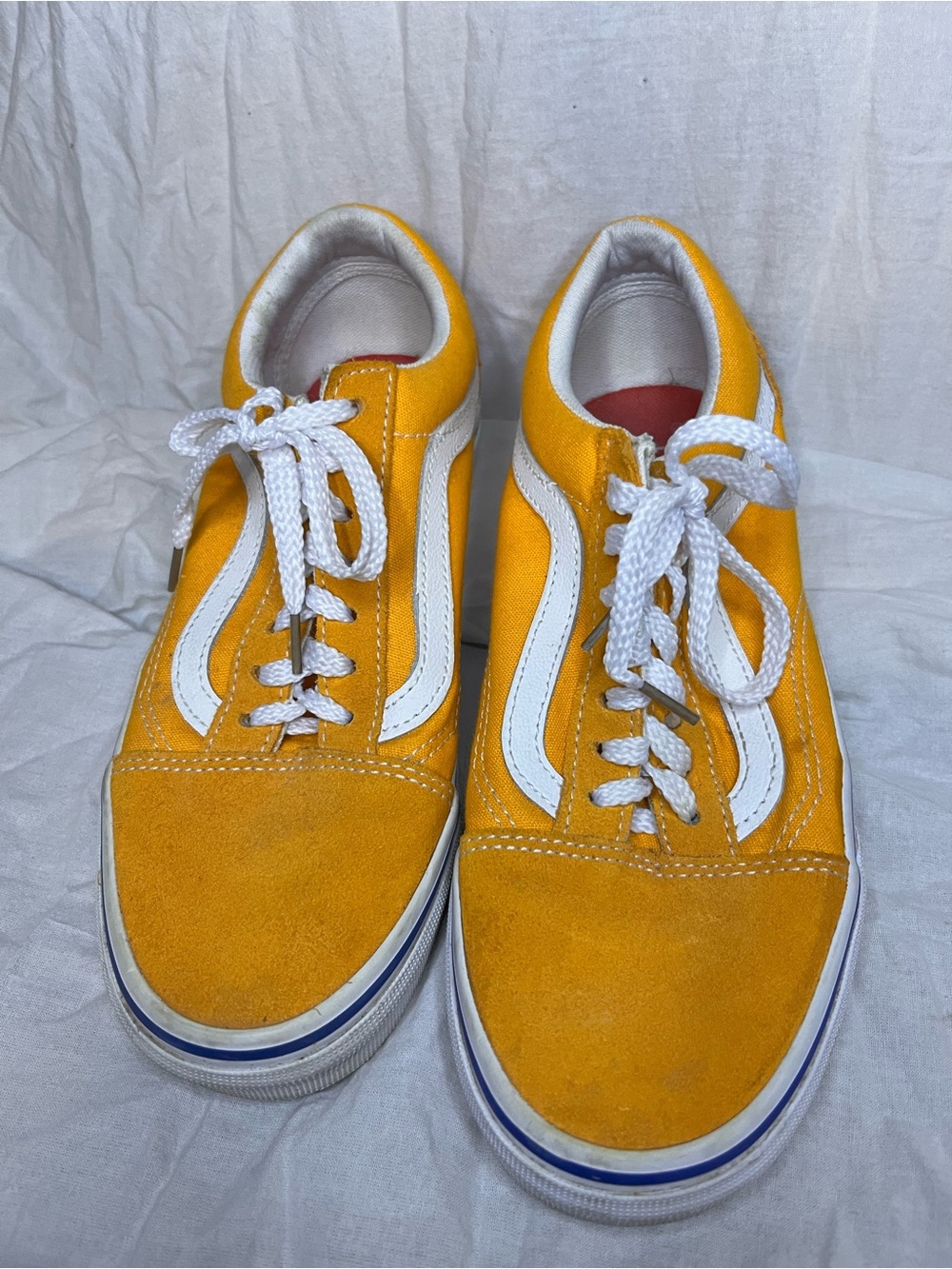 Converse Yellow and White Low Top Athletic Shoes